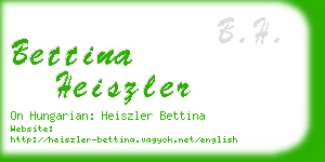 bettina heiszler business card